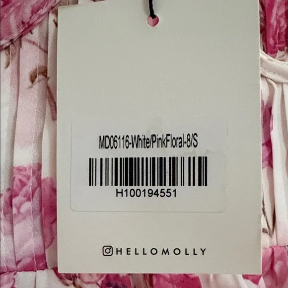 Hello Molly Pink Floral Midi Dress - Picture 6 of 6